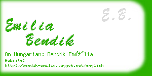 emilia bendik business card